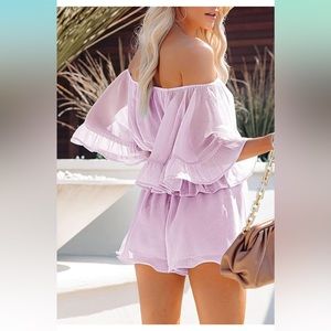 Brand new! Purple flowy romper